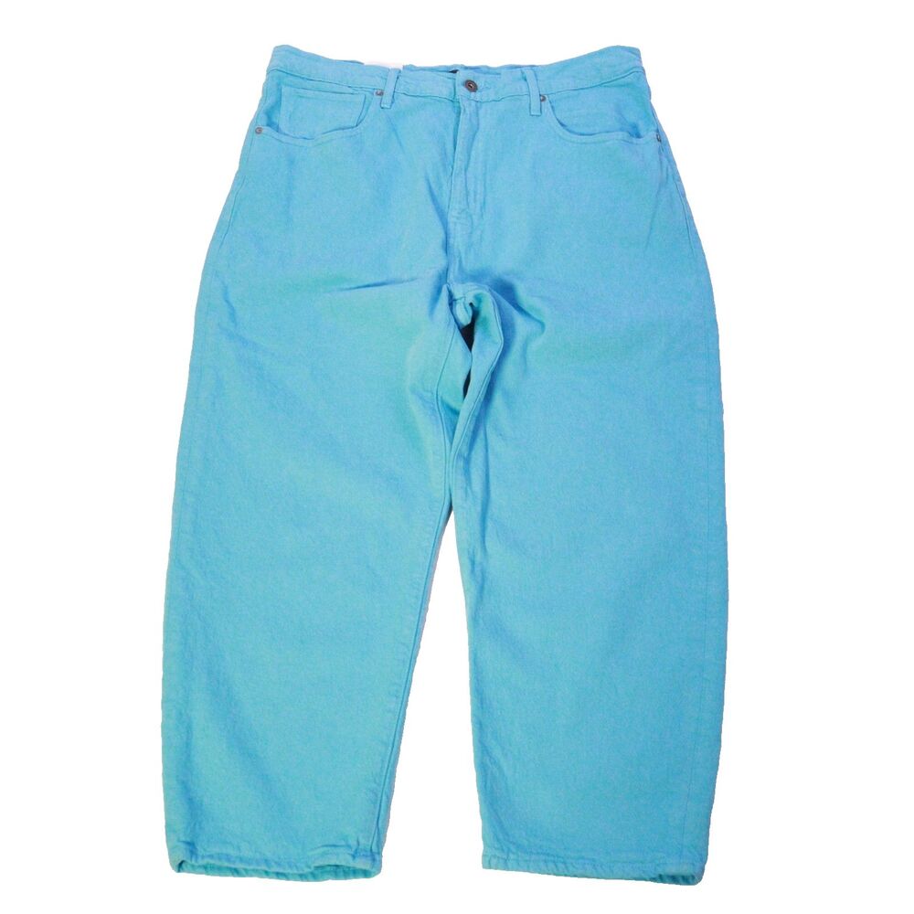 Levi's Made Crafted Barrel Crop Women’s Jeans Blue Mist Sz 32 Organic Cotton NWT